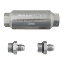 DeatschWerks 6AN 10 Micron Compact In-Line Fuel Filter Kit - Stainless Steel, 70mm