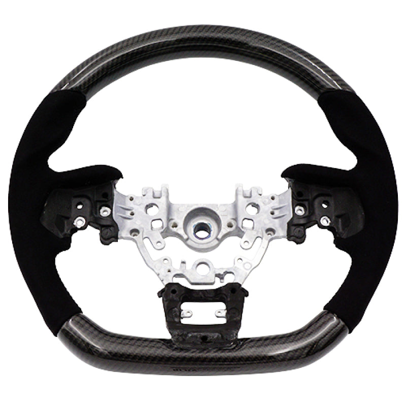 Blox Racing 22+ Subaru Carbon/Alcantara Steering Wheel Black Stitching - BXSW-50020-B
