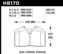 Hawk HPS Street Front or Rear Race Brake Pads - HB170F.650