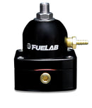 Fuelab 525 EFI Adjustable Fuel Pressure Regulator In-Line Large Seat 25-90 PSI - Black
