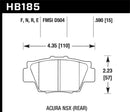 Hawk HPS Street Rear Brake Pads - HB185F.590
