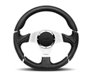 MOMO Millenium 350mm Steering Wheel with Black Leather and Brushed Spokes
