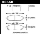 Hawk HPS Street Brake Pads - HB558F.710