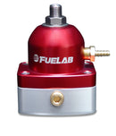 Fuelab 545 EFI Adjustable Mini Fuel Pressure Regulator In-Line 90-125 PSI with -6AN Inlet and Return - Red