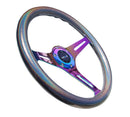 NRG Chameleon Classic Wood Grain Wheel- 350mm 3 Neochrome spokes- pearlescent Paint Grip - ST-015MC-CN