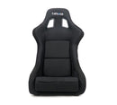 NRG Carbon Fiber Bucket Seat (Large), Cloth, Silver Carbon Back Finish - RSC-302CF/SL