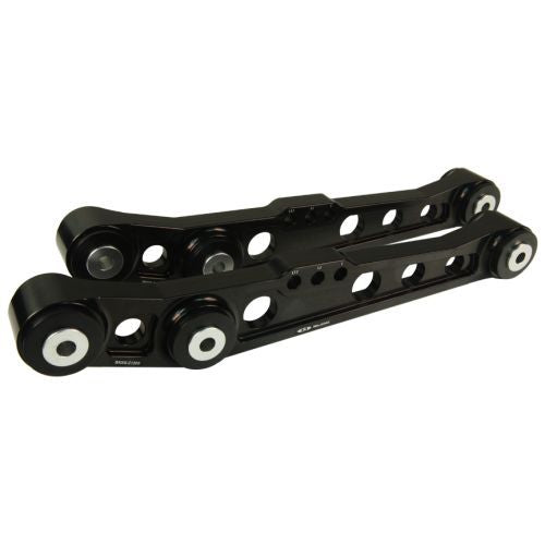 Blox Racing V2 Billet Rear Lower Control Arms Poly Bushings 96-00 Honda Civic - Black - BXSS-21204-BK-V2