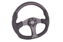 NRG CARBON FIBER STEERING WHEEL 350MM BLACK CARBON OVAL SHAPE - ST-013CFCF