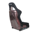 NRG Carbon Fiber Bucket Seat (Large), Cloth, Red Carbon Back Finish - RSC-302CF/RD
