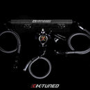K-Tuned 6AN Fuel System used with OEM Fuel Filter/Black Rail/FPR/Gauge/Wrench - FLK-OF-BLK