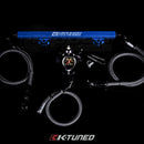 K-Tuned 6AN Fuel System used with OEM Fuel Filter/Blue Rail/FPR/Gauge/Wrench - FLK-OF-BLU