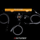 K-Tuned 6AN Fuel System used with OEM Fuel Filter/Gold Rail/FPR/Gauge/Wrench - FLK-OF-GLD