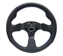 NRG Reinforced Steering Wheel - Leather Steering Wheel 320mm w/ BLUE stitch - RST-012R-BL