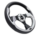 NRG Reinforced Steering Wheel- 320mm Sport Steering Wheel w/ Silver Trim - RST-001SL