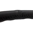NRG Reinforced Steering Wheel - 330mm Sport Leather Racing ( 3" Deep) Comfort Grip, 4mm matte black spoke with criss cross stitching - RST-033BK-R
