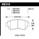 Hawk HPS Front Pads - 92 SC300 - HB318F.669-XXX **CLEARANCE**