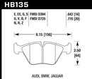Hawk DTC-60 Front Pad - BMW - HB135G.770-XXX **CLEARANCE**