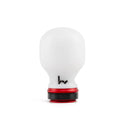 Hybrid Racing Delrin Chicane Shift Knob (White/Red) M10x1.50 - HYB-NOB-01-27