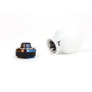 Hybrid Racing White/Titanium Chicane Shift Knob M10x1.50 - HYB-NOB-01-38