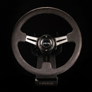 NRG Reinforced Steering Wheel 350mm Sport Steering Wheel (3" Deep) Black Leather with Alcantara Stitching - RST-018SA