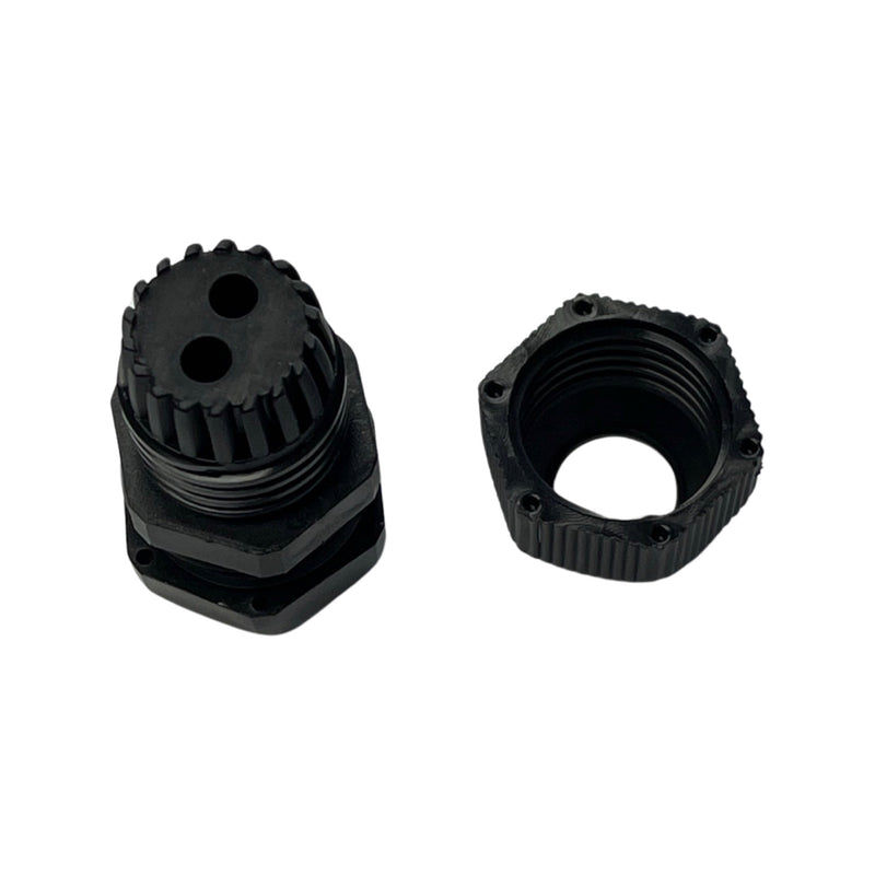 Bulkhead Fitting, Electrical, Plastic - Compatible with 10-12 gauge wiring - CFD-504