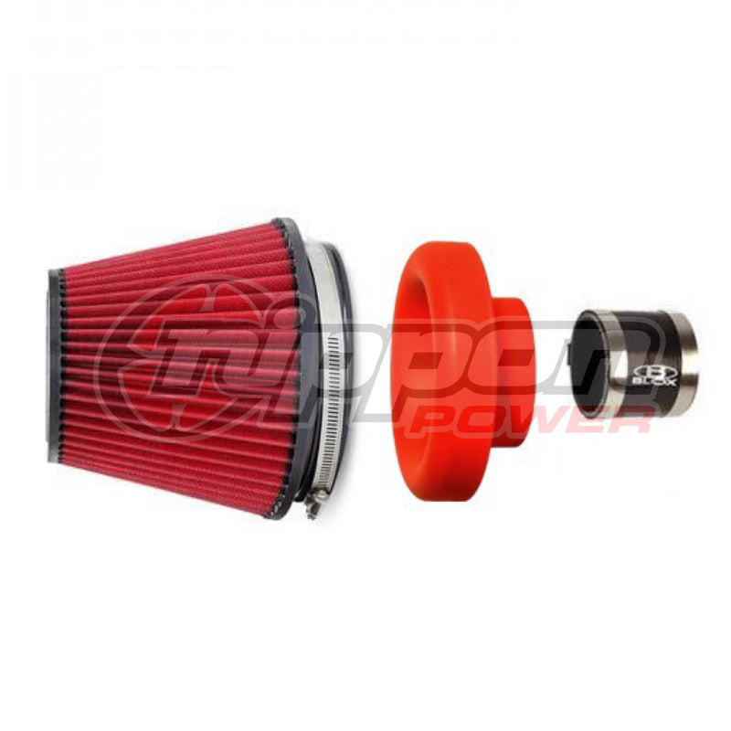 Blox Racing Performance Filter Kit w/ 3.5"  Velocity Stack Red Air Filter and 3.5" Silicone Hose - BXIM-00311-RD