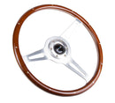NRG Classic Wood Grain Wheel, Brush aluminum 3 spoke 365mm with metal insert. - ST-380SL