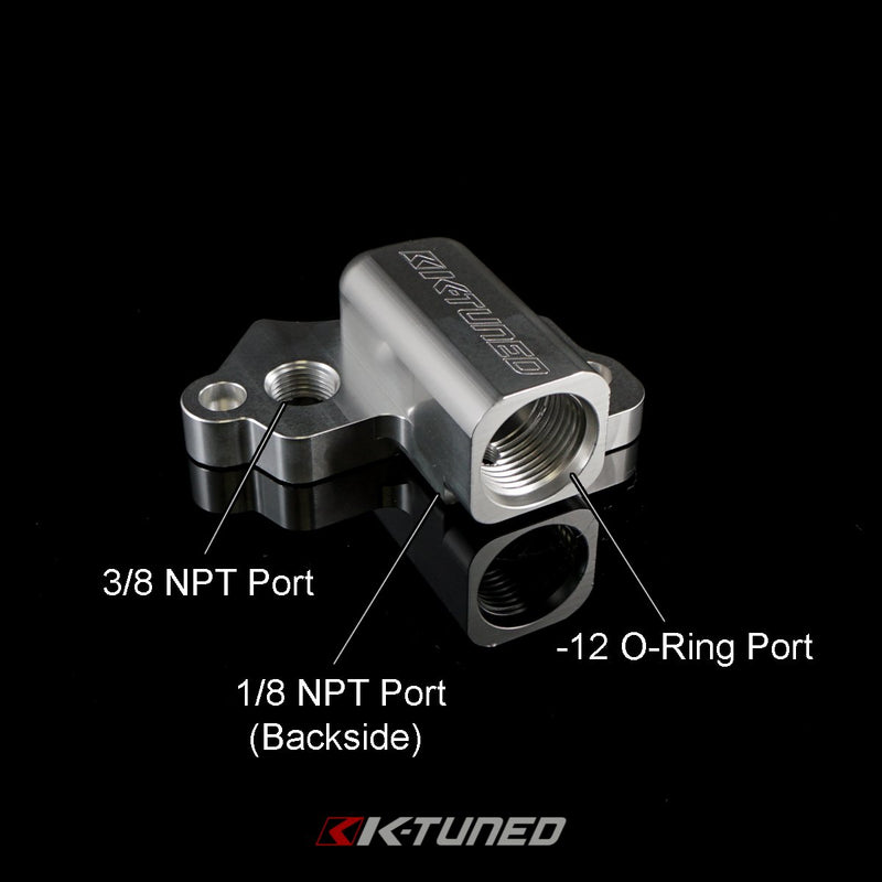 K-Tuned K20 Upper Coolant Housing w/o Filler Neck - Includes Hose End and 16AN - KUW-20B-N01