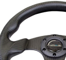 NRG Matte Black CARBON FIBER STEERING WHEEL 320mm FLAT BOTTOM - ST-009CF/MB