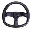 NRG CARBON FIBER STEERING WHEEL 320mm FLAT BOTTOM w/ Black stitching - ST-009CFBS
