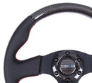 NRG CARBON FIBER STEERING WHEEL 315mm w/ RED STITCHING - ST-310CFRS