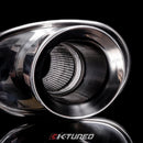 K-Tuned Universal Muffler - Oval - Short (19") - 3.0" Inlet - KTD-MFS-30S