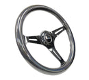 NRG "Chameleon" Classic Wood Grain Wheel- 350mm 3 Black spokes- pearlescent Paint Grip - ST-015BC-CN