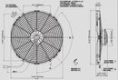 SPAL 16.00" Inch Electric Fan Puller Style High Performance 2024 CFM 10 Curved Style Blades - 30102049