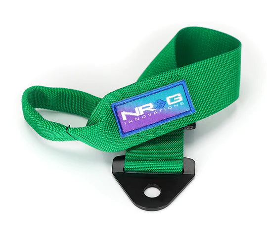 NRG Universal Tow Strap 24" Adjustable - Green - TOW-10GN