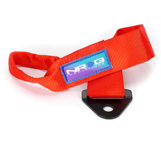 NRG Universal Tow Strap 24" Adjustable - Red - TOW-10RD