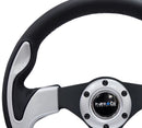 NRG Reinforced Steering Wheel- 320mm Sport Steering Wheel w/ Silver Trim - RST-001SL