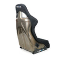 NRG Carbon Fiber Bucket Seat (Large), Cloth, Gold Carbon Back Finish - RSC-302CF/GD