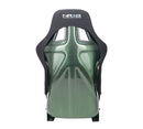 NRG Carbon Fiber Bucket Seat (Large), Cloth, Green Carbon Back Finish - RSC-302CF/GN