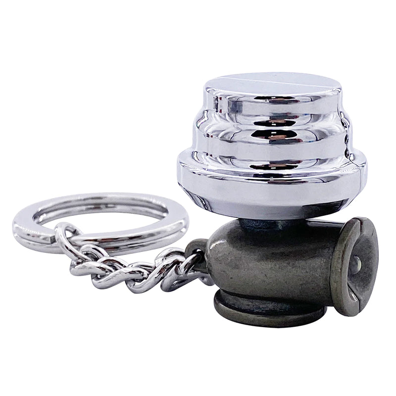 Boostnatics Electric Wastegate LED Keychain - Chrome - KC-WASTEGATE