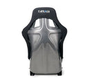 NRG Carbon Fiber Bucket Seat (Large), Cloth, Silver Carbon Back Finish - RSC-302CF/SL