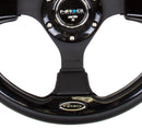 NRG Reinforced Steering Wheel- 320mm Sport Steering Wheel w/ Black Trim - RST-001BK