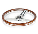 NRG Reinforced Classic Dark Wood Grain Wheel, 360mm, 3 spoke center in chrome - RST-363SL