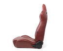 NRG "The Arrow" NRG Sports Vinyl Seat Maroon w/ Maroon Stitch plus Pressed NRG logo - RSC-810MAR L/R