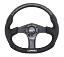 NRG CARBON FIBER STEERING WHEEL 350mm BLACK OVAL SHAPE - ST-013CFBK