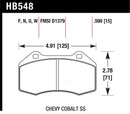 Hawk HP+ Sport Front Brake Pads - Miata Brembo / Renault Clio / Cobalt SS - HB548N.510