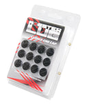 Monster Lug Nut Plastic Caps 20pcs - M14x1.50 - Black - 33007B