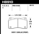 Hawk HP+ Sport Front Brake Pads - 15-16 Cadillac XTS / Chevrolet Corvette - HB910N.590