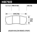 Hawk Ceramic Street Front Brake Pads - 08 -12 Jaguar XKR (w/ Alcon Brakes) - HB760Z.620