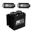 DeatschWerks 3.5L Modular Surge Tank with 2 DW350iL In-Line Fuel Pumps